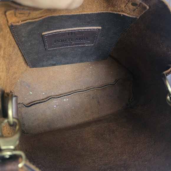 Portland Leather Goods Small Tote Brown Leather - Picture 9 of 9